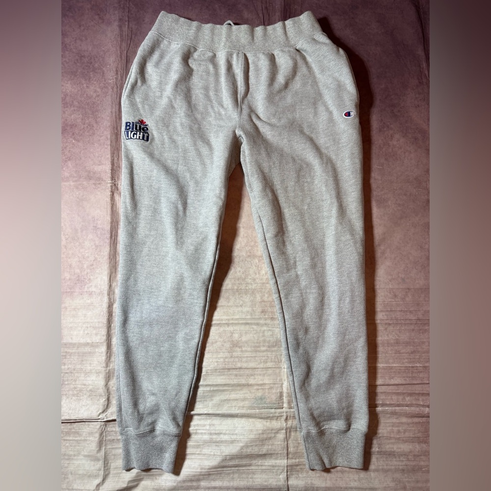 Champion Reverse Weave Sweatpants Men’s Sz XL Labatt Blue Light Embroidered Logo